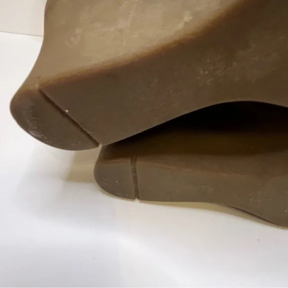 UGG Women's Sandra S/N 5449 Tan Leather Shearling Tall Wedge Boots Size 8 - Picture 13 of 16